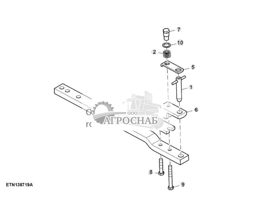 Тяговая штанга, категория II, с серьгой, без внутренней опоры 
